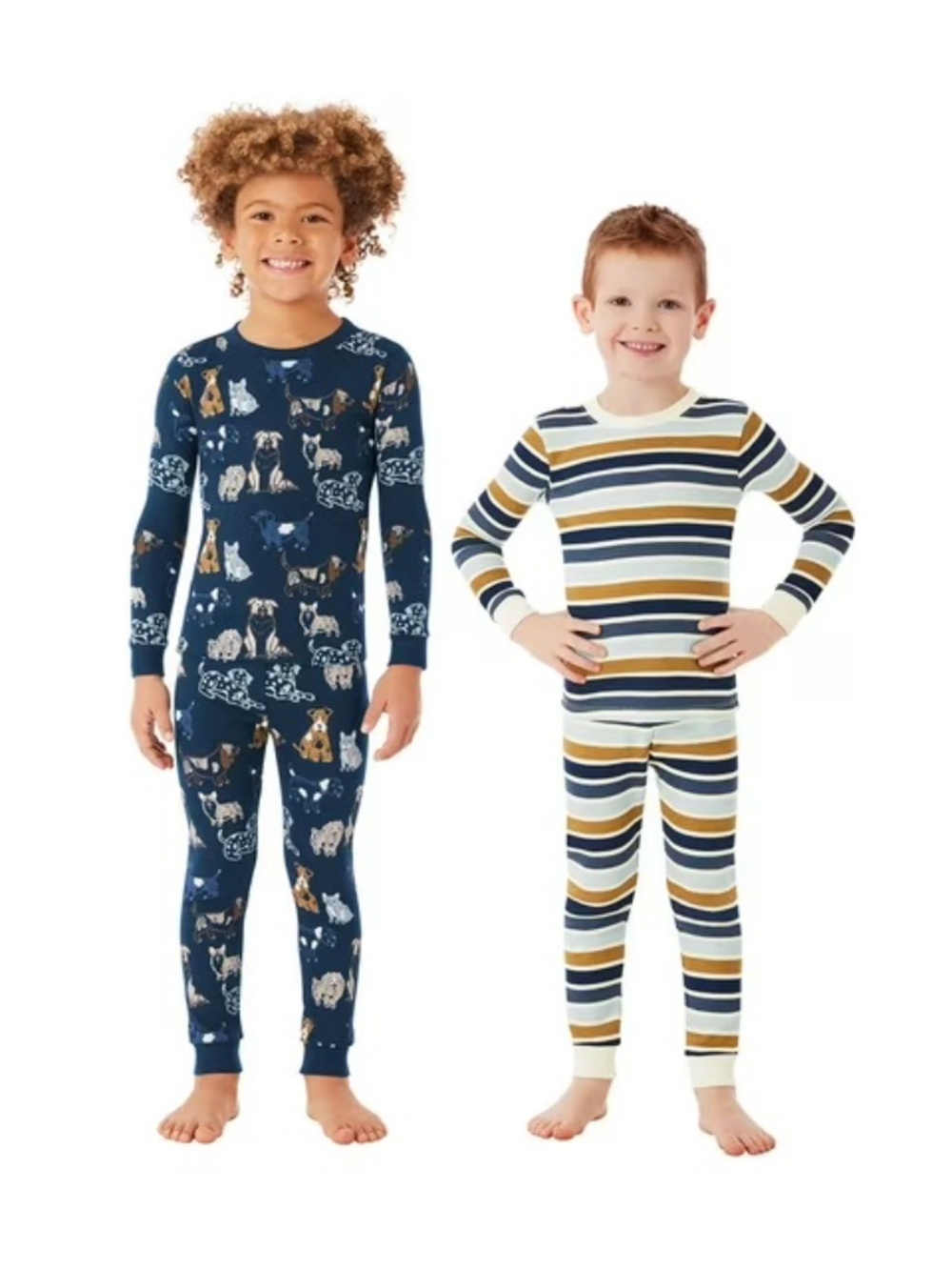 Member's Mark Boys Organic Cotton 4-Piece Dog Pajama Set Size 5